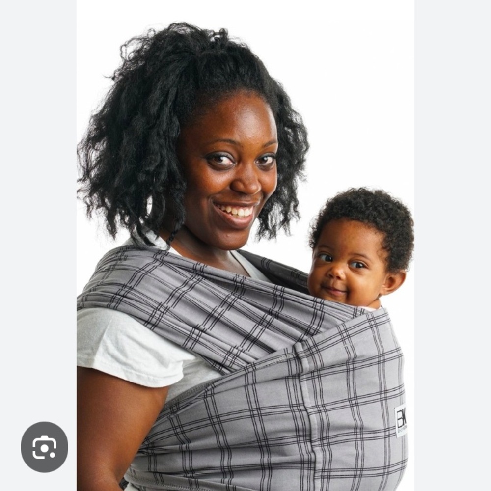 Baby K'tan Printed in Gray and Black Plaid Size Small